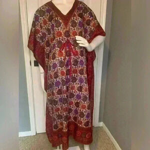 Unbranded Maxi Dress Plus Size Paisley Kaftan Long Wrap Cape/Dress. D3